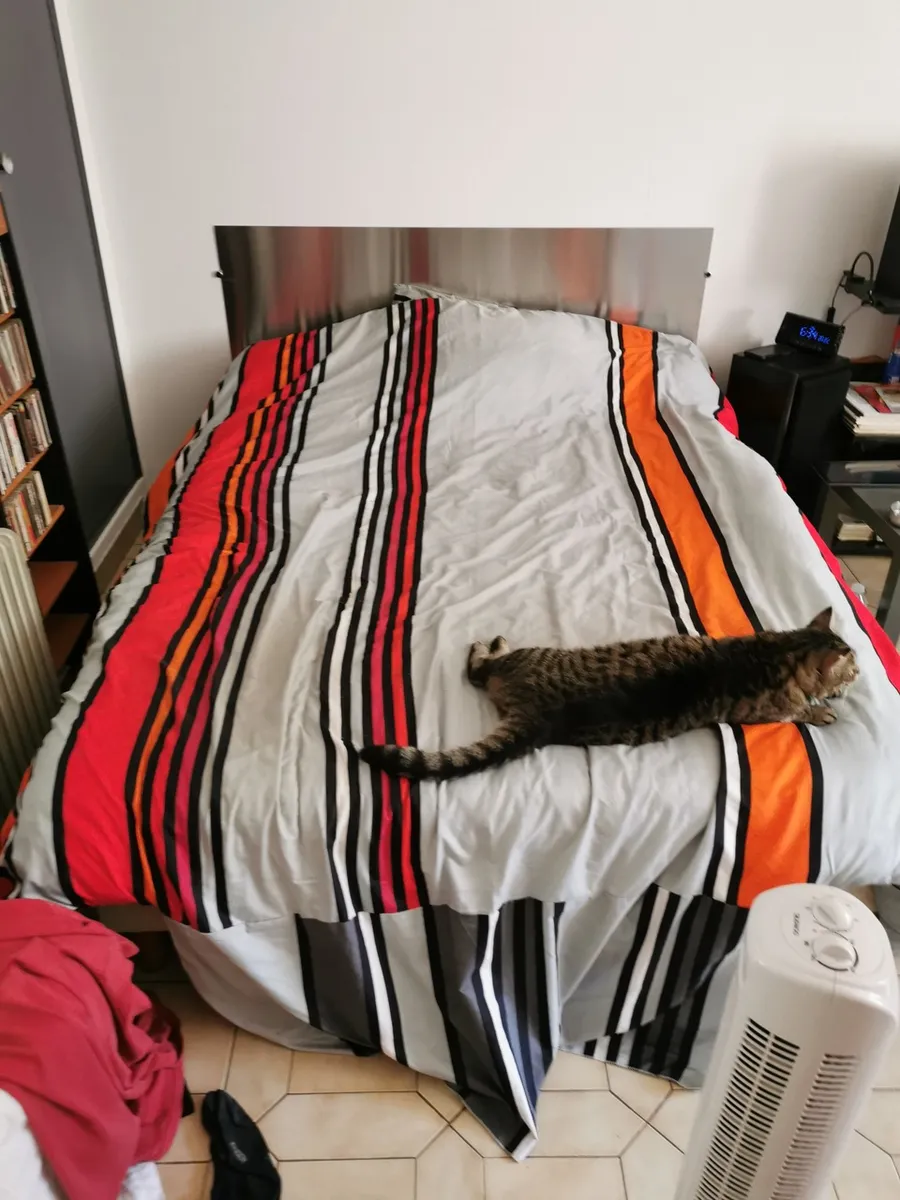 Aluminum headboard - Raw aluminum