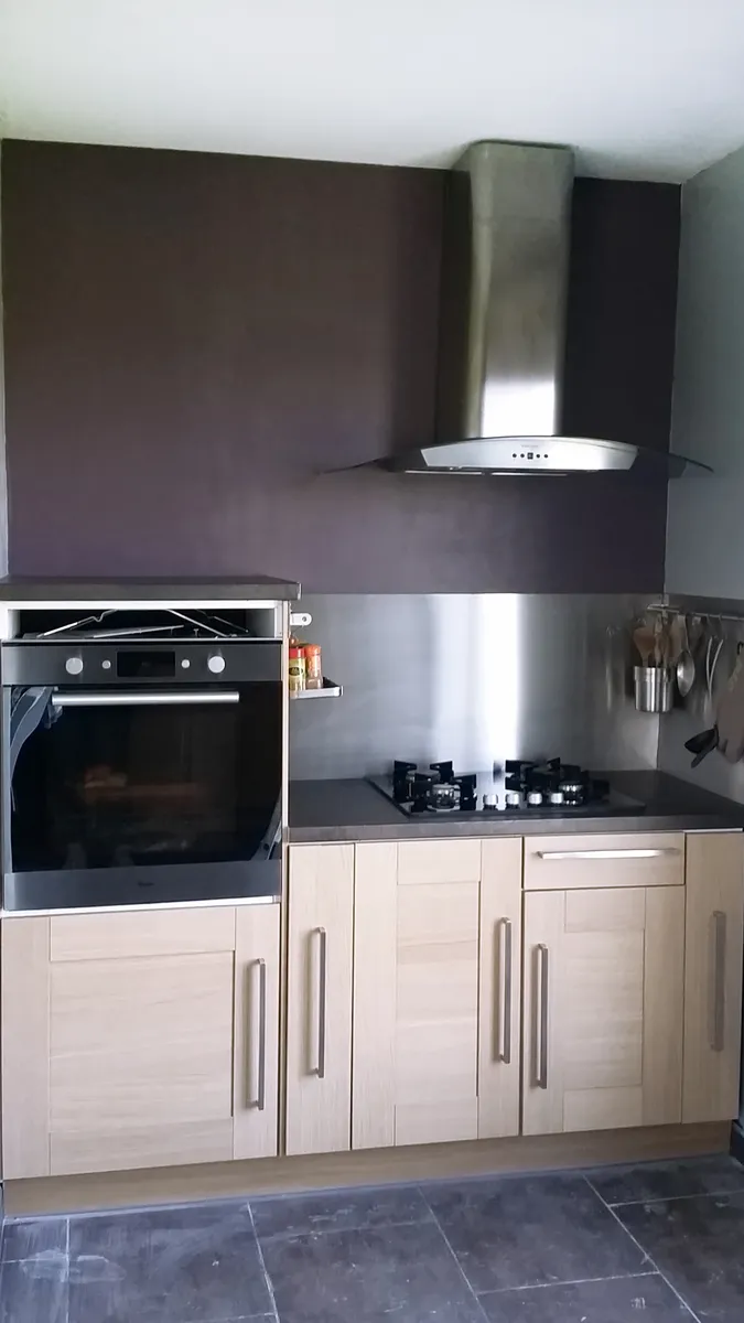 Custom stainless splashback - Brushed Finish 304 Stainless Steel