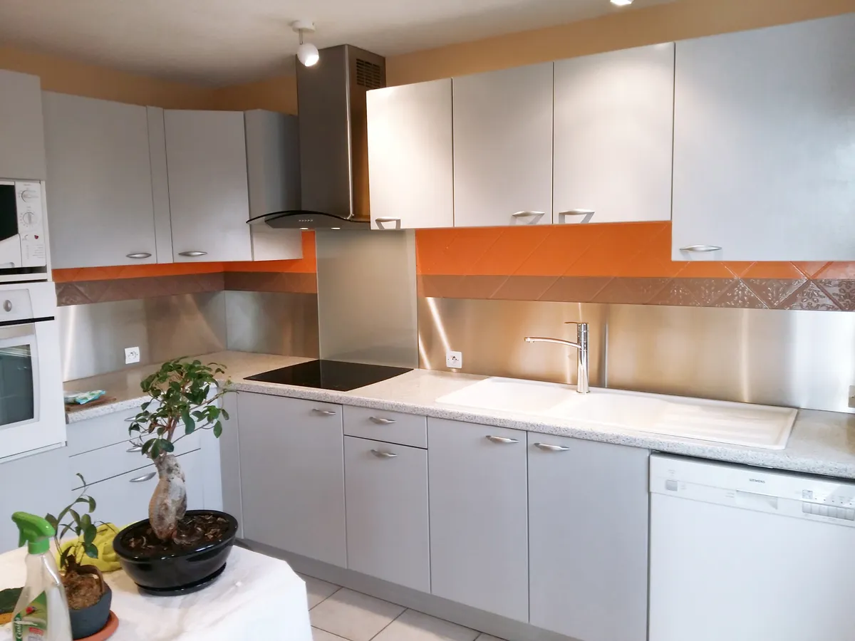 Brushed stainless steel splashback - Brushed Finish 304 Stainless Steel