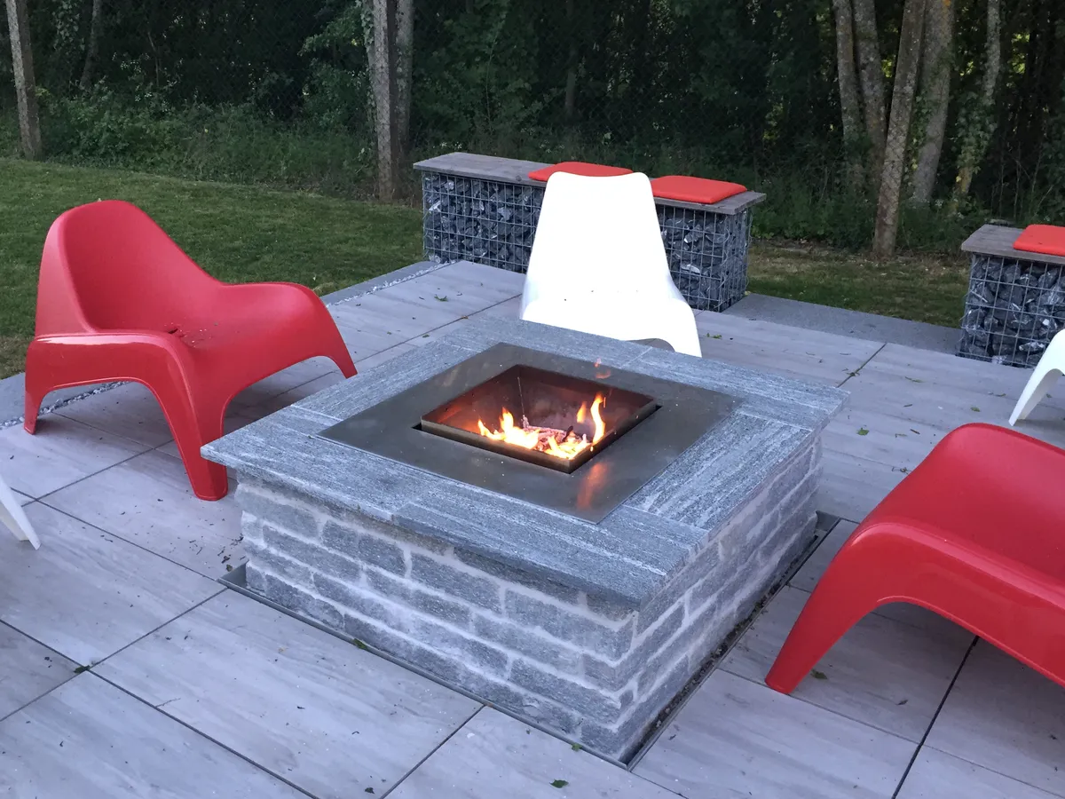 Steel firepit - Raw steel