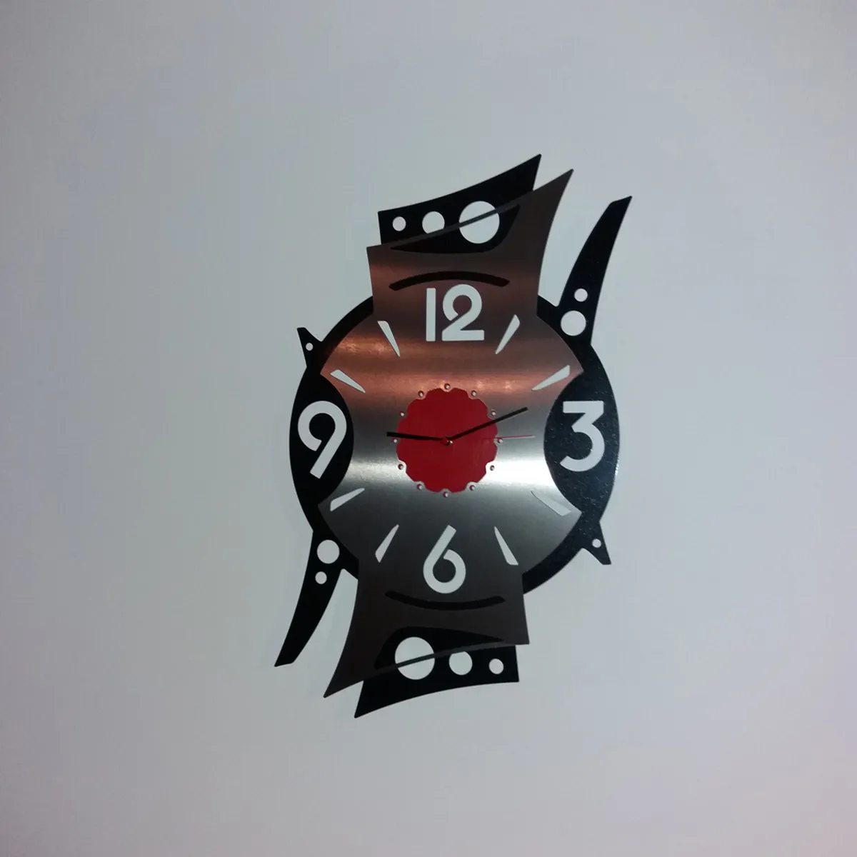 Custom stainless steel clock - Raw stainless steel