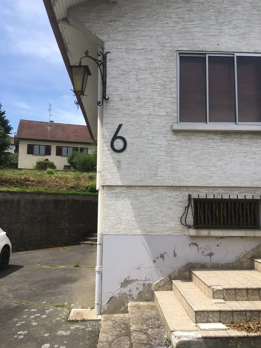 Modern house number plate - Raw steel