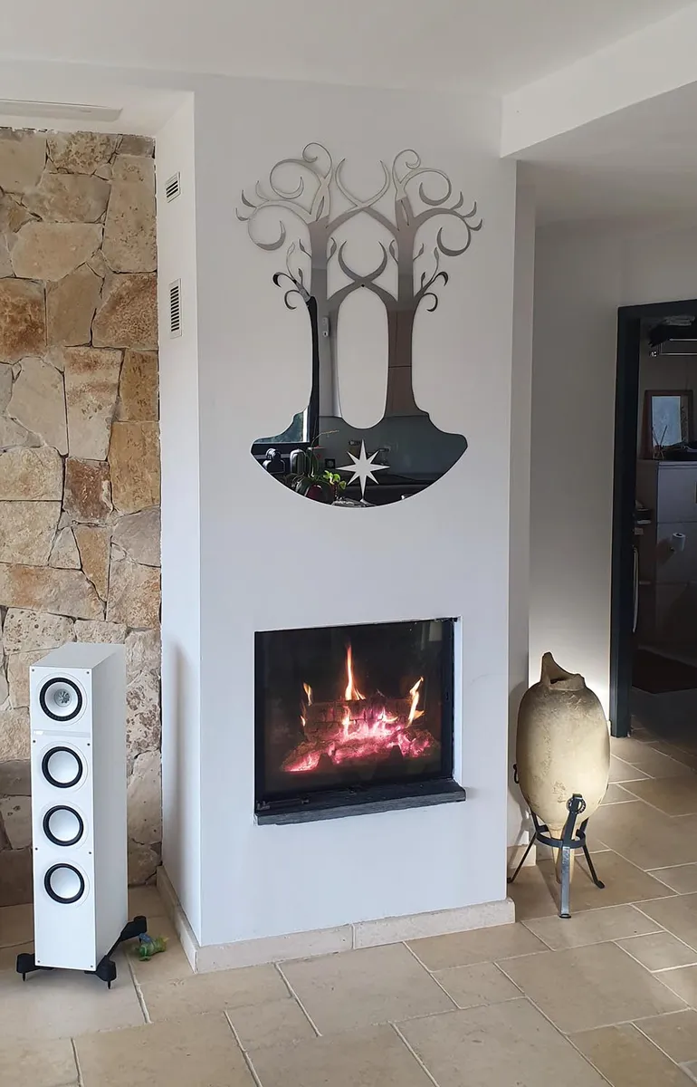 Stainless steel mirror for fireplace - Mirror stainless steel