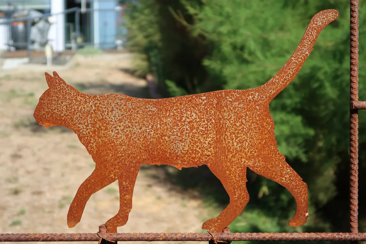 Wall-mounted magazine rack - Corten steel