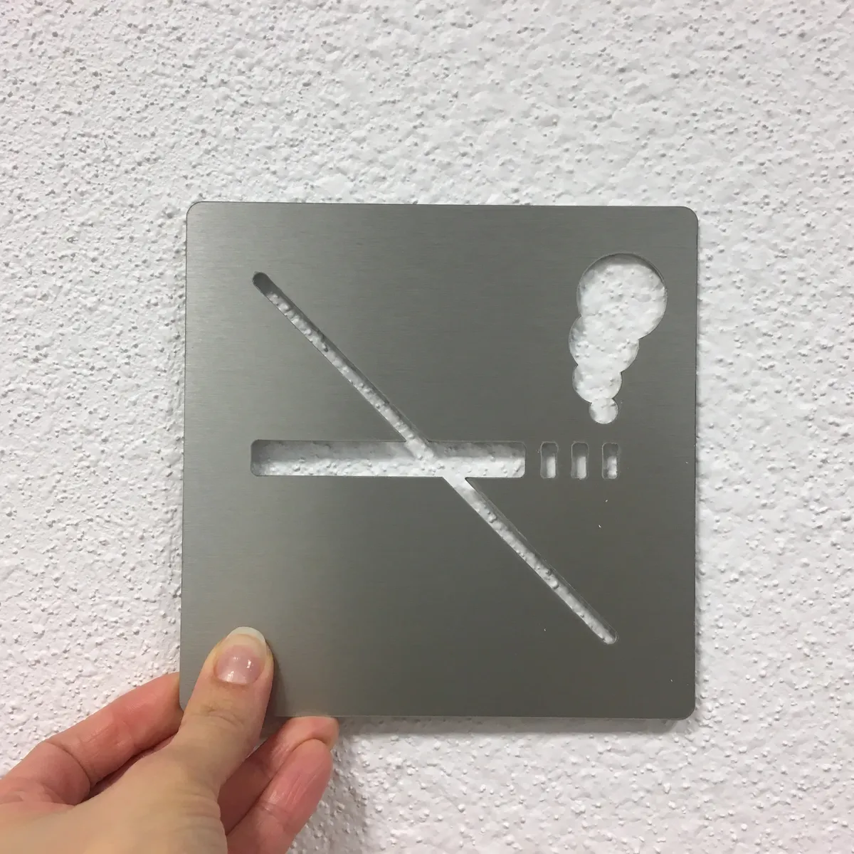 Mini metal sign - Raw stainless steel