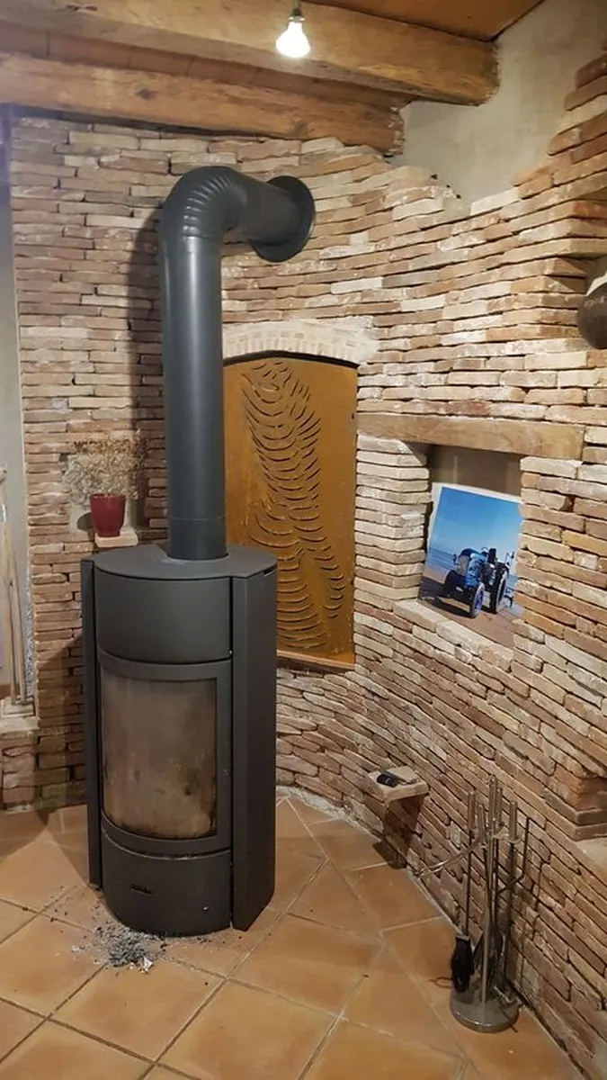 Corten steel stove guard - Corten steel